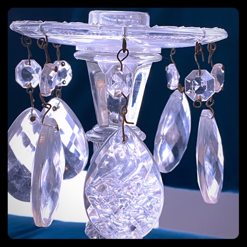 Victorian glass candle holders